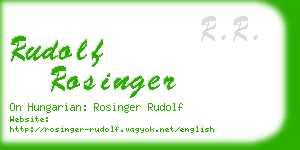 rudolf rosinger business card